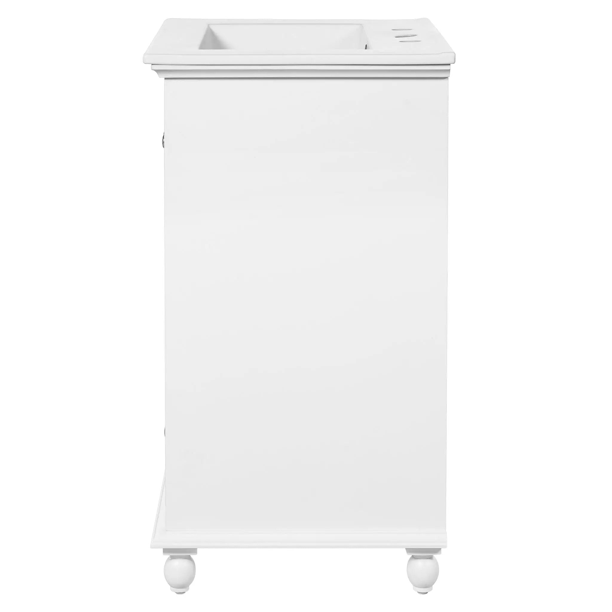 Modern Bathroom Vanity With Sink, Cabinet With Drawer And Dividers, Rectangular Storage Unit