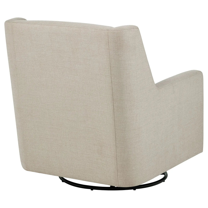 Sorrel Fabric Upholstered Swivel Glider Arm Chair Latte by Unique Piece Furniture