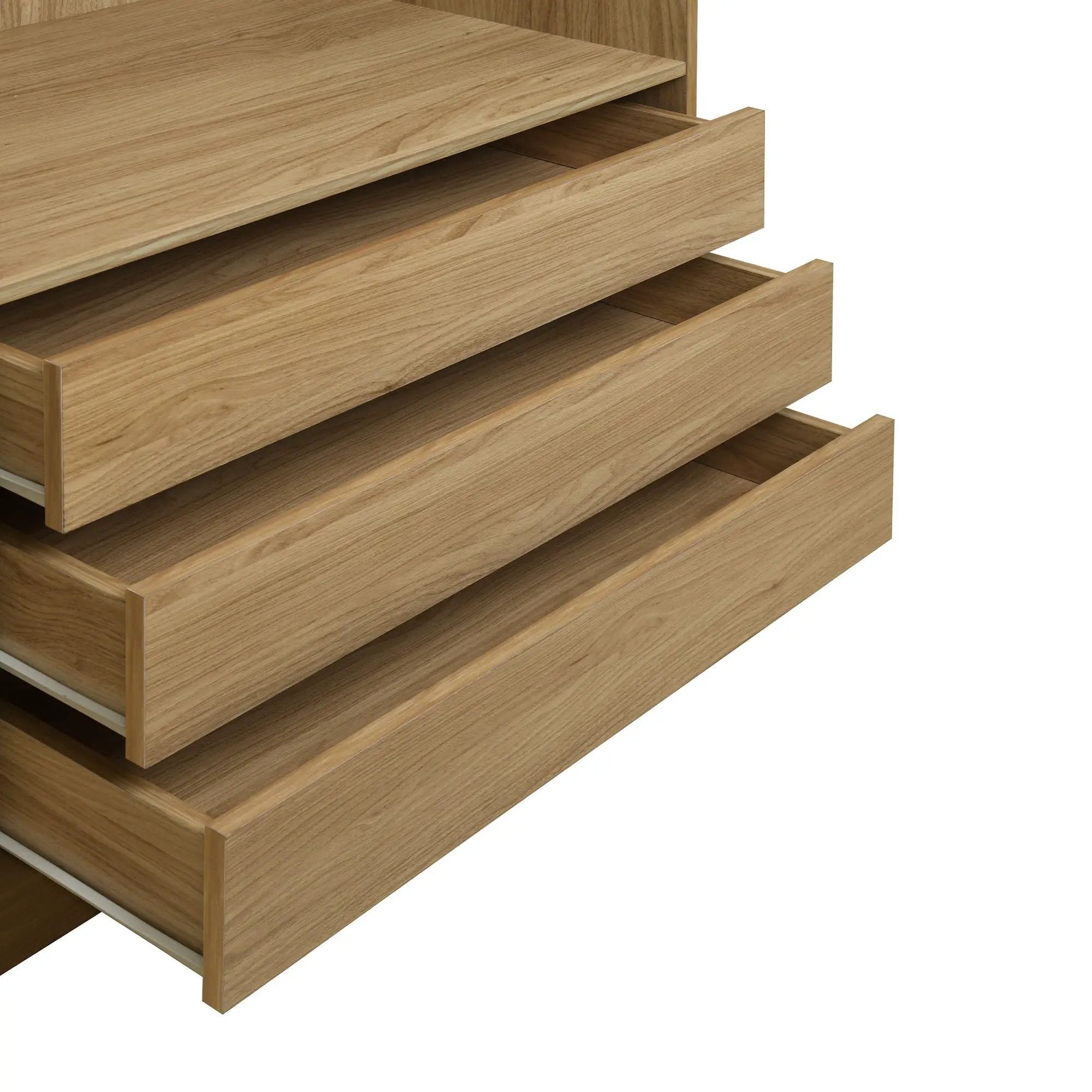 Doorless Storage Wardrobe For Dedroom With Shelves And 3 Drawers by HouseOfZazla