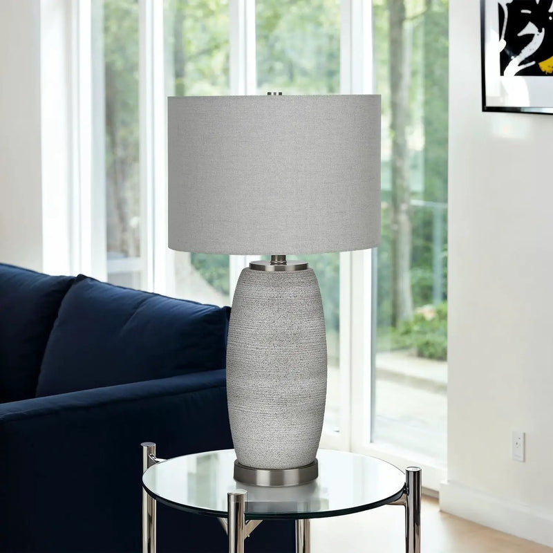 Lighting, Table Lamp, Ceramic, Modern - Gray by Unique Piece Furniture