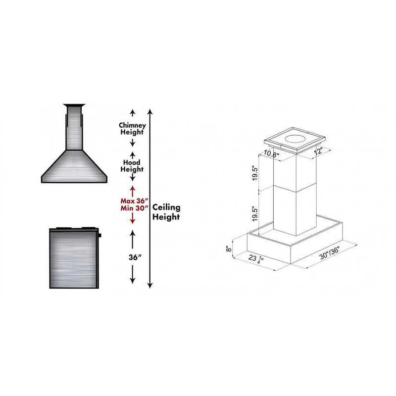 ZLINE 48" Remote Blower Wooden Island Range Hood, 681iM-RD-48 by Farmhouse Kitchen and Bath