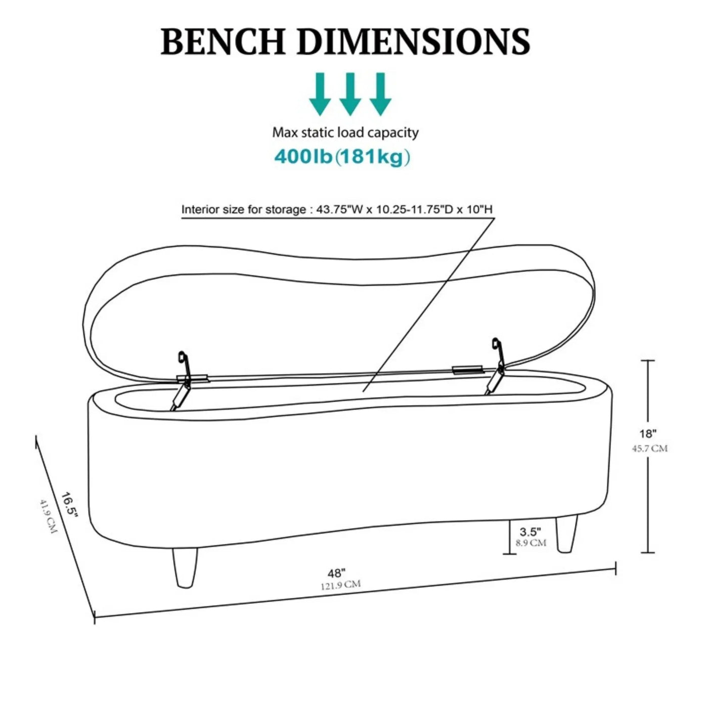 Flip Top Storage Bench by Unique Piece Furniture