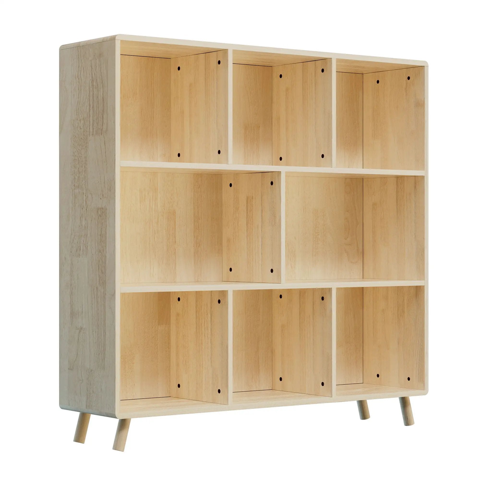 8 Compartment Storage Cabinet With Fixed Shelves For Books - Wood by Unique Piece Furniture