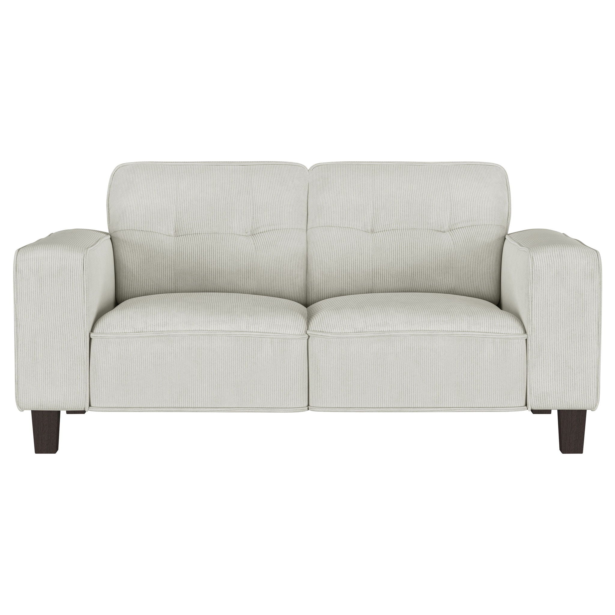 Xana - 2 Piece Upholstered Track Arm Sofa Set - Greige by HouseOfZazla