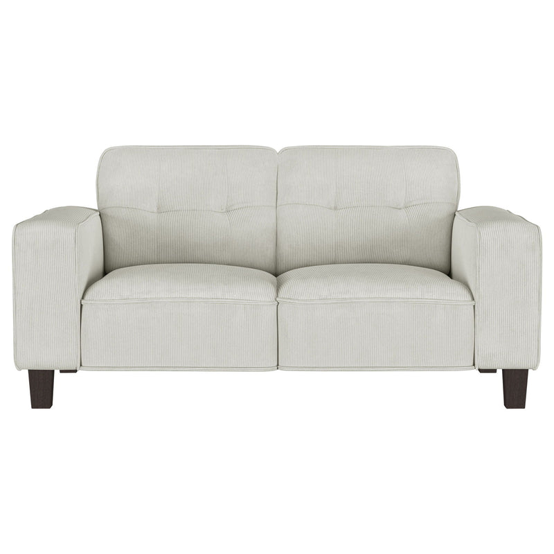 Xana - 2 Piece Upholstered Track Arm Sofa Set - Greige by HouseOfZazla