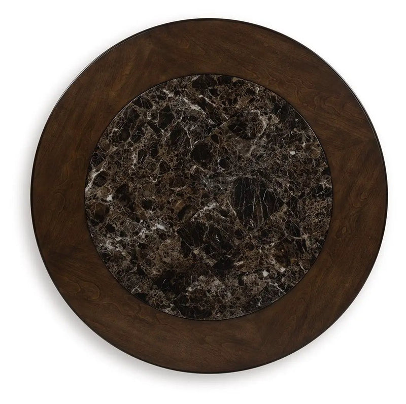 Frallyn - Round Cocktail Table - Dark Brown by Unique Piece Furniture