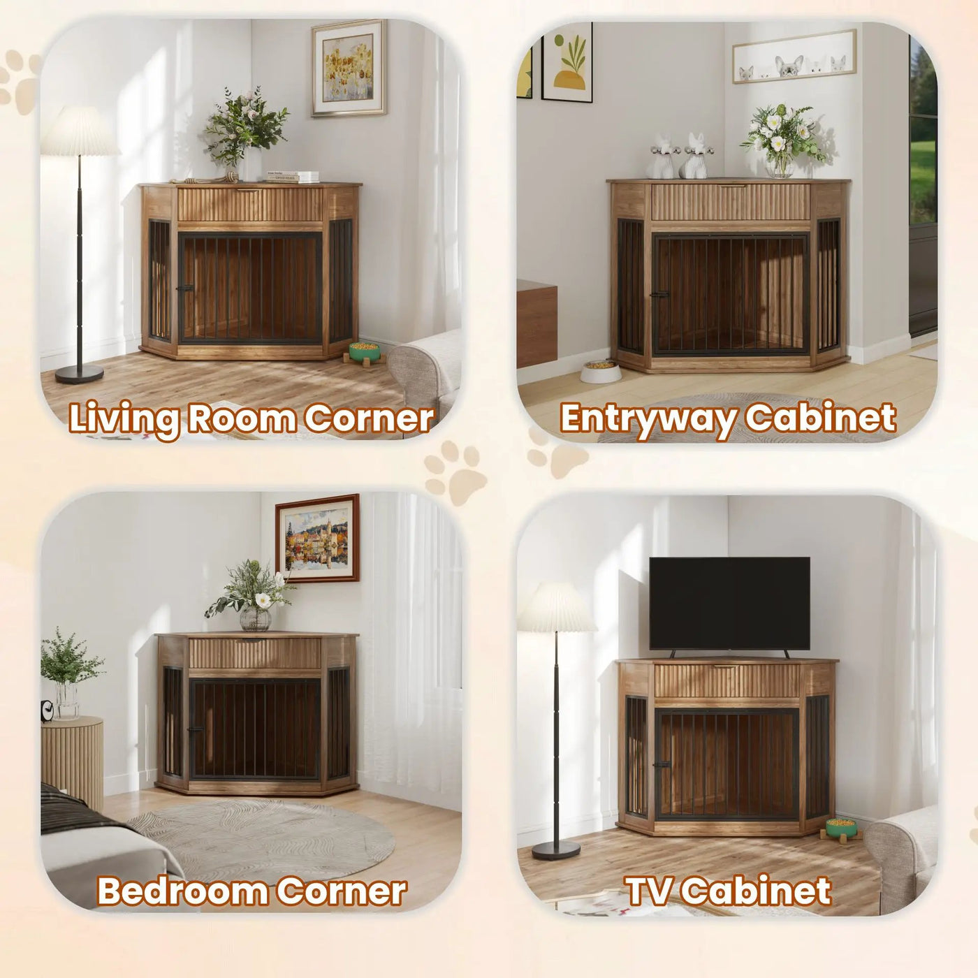 Corner Dog Crate by HouseOfZazla