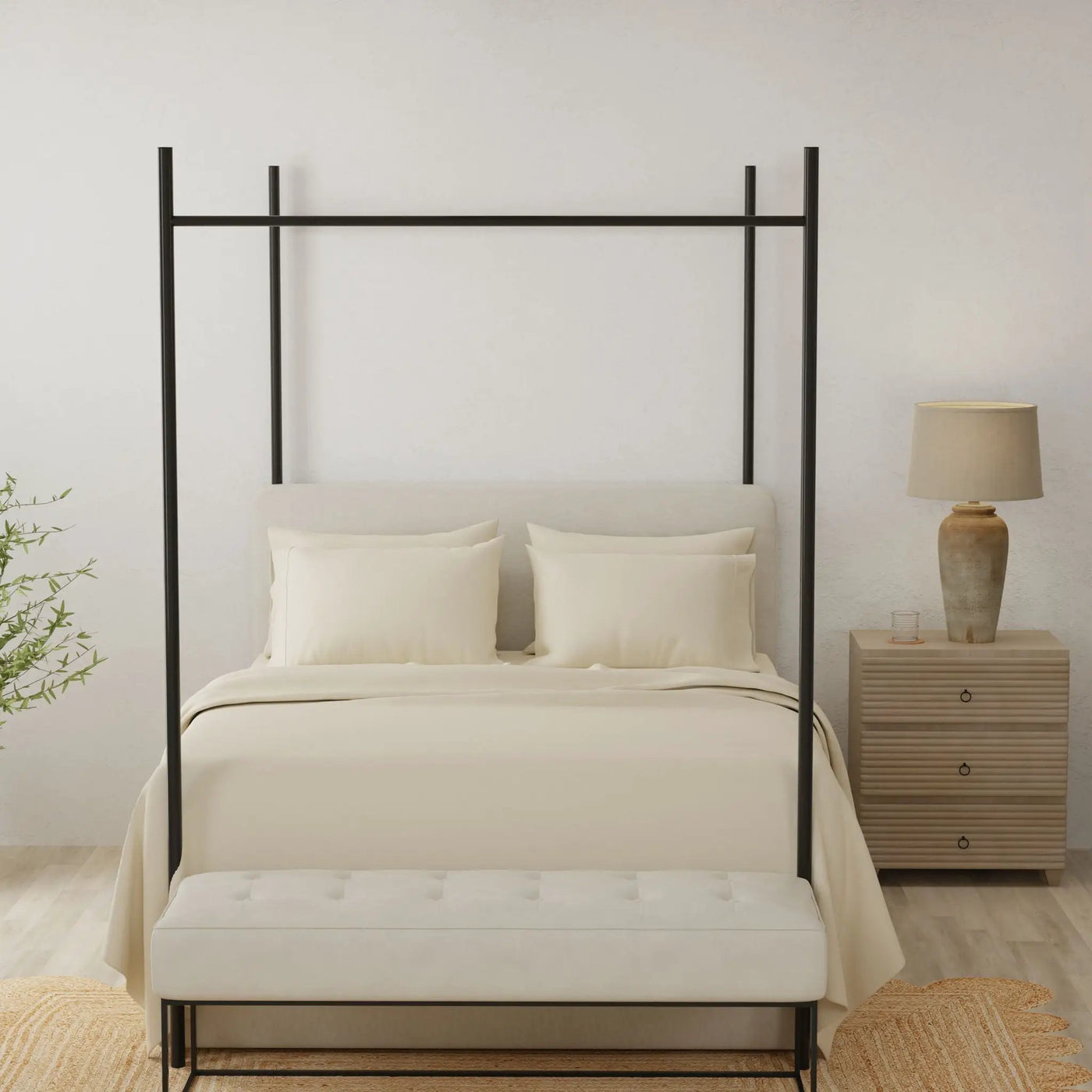 Brushed Hypoallergenic Split Sheet Set by HouseOfZazla