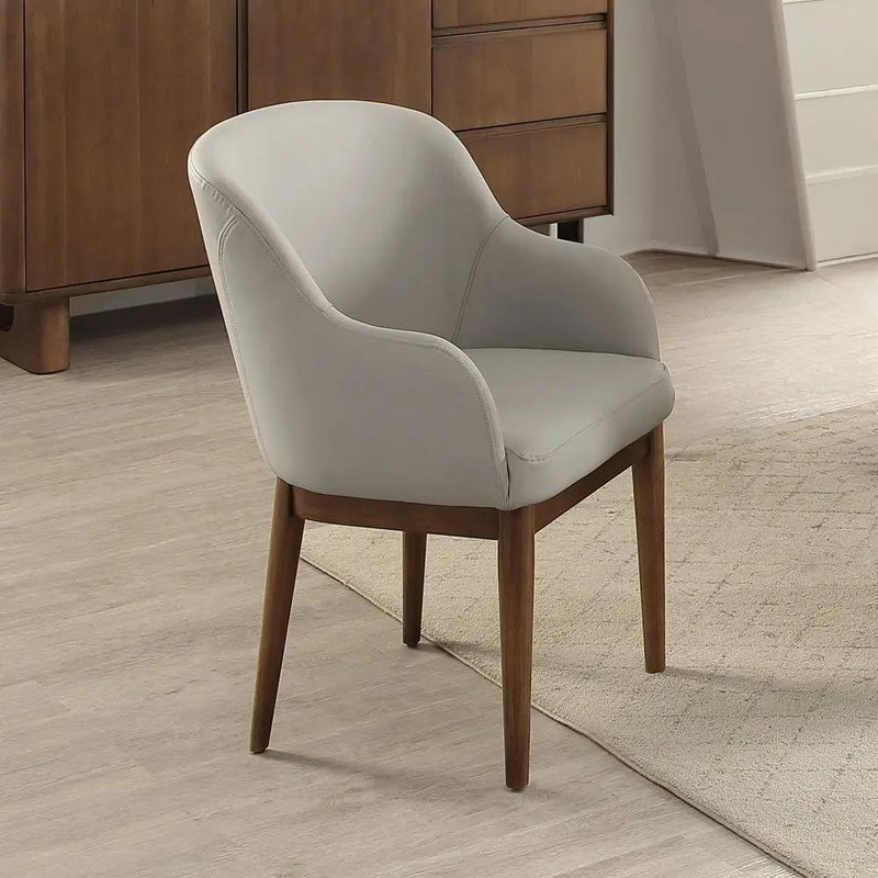Harvey - Side Chair (Set of 2) - Synthetic Leather & Walnut by Unique Piece Furniture