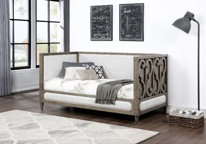 Artesia - Twin Daybed - Tan Fabric & Salvaged Natural by Unique Piece Furniture