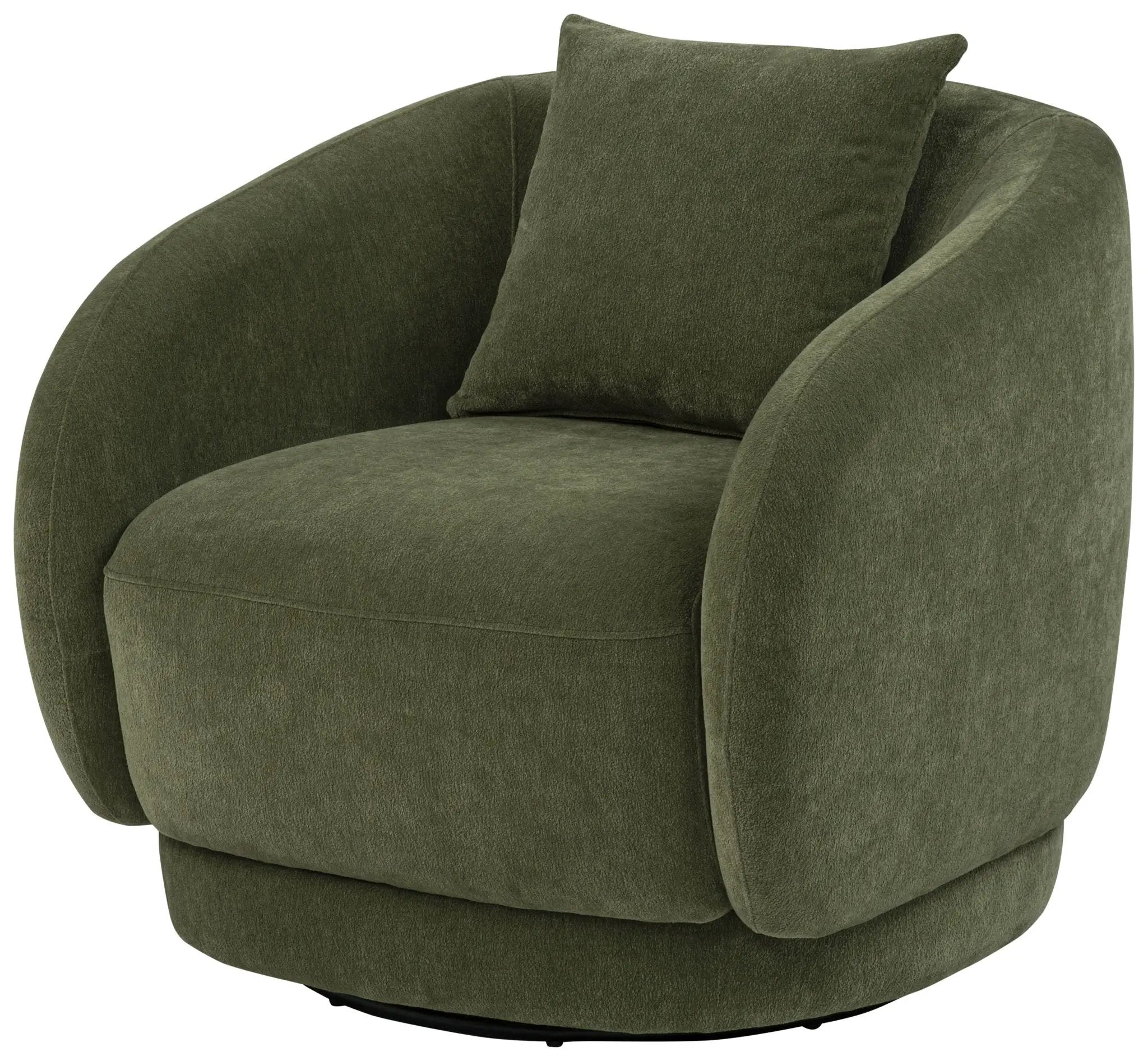 Arnaud Chenille Upholstered Swivel Accent Chair Green by Unique Piece Furniture