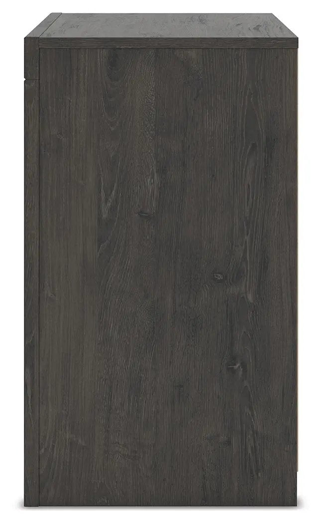 Fraluna - Two Drawer Night Stand - Charcoal by Unique Piece Furniture