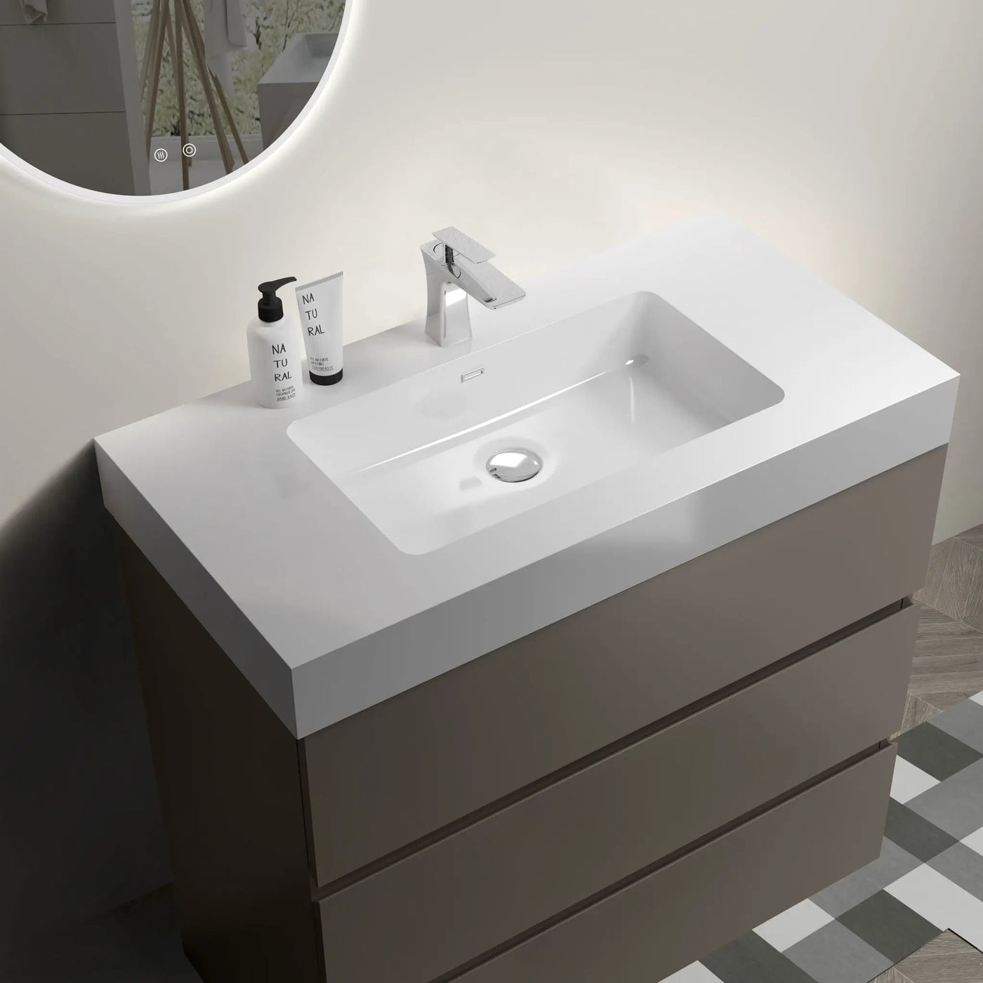 Alice - Bathroom Vanity With Sink, Large Storage Freestanding by Unique Piece Furniture