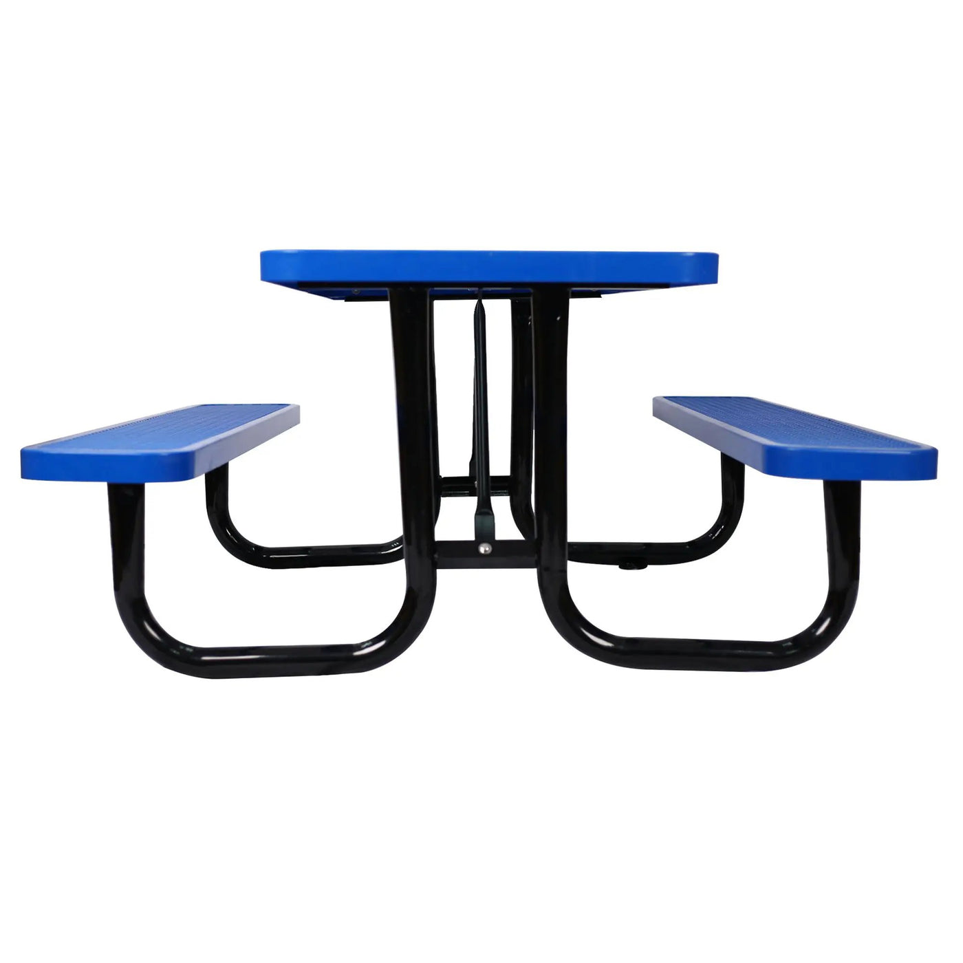 Rectangular Outdoor Steel Picnic Table With Umbrella Pole by Unique Piece Furniture