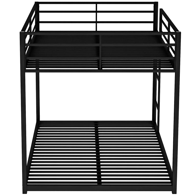 Metal Bunk Bed, Low Bunk Bed With Ladder by HouseOfZazla