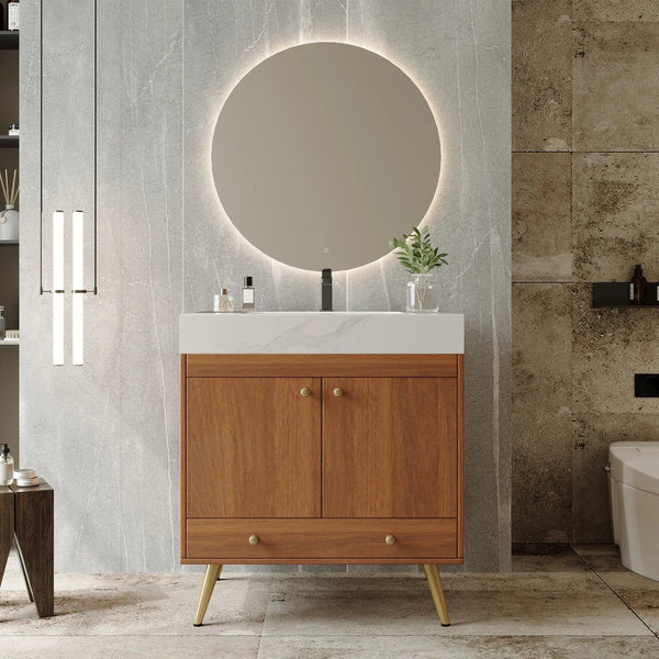Mid-Century Free-Standing Bathroom Vanity