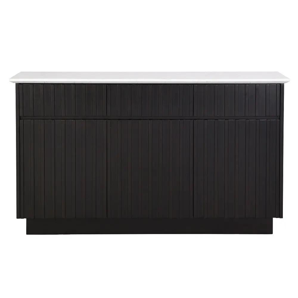 Jaramillo - Server - Engineering Marble Top & Black by Unique Piece Furniture