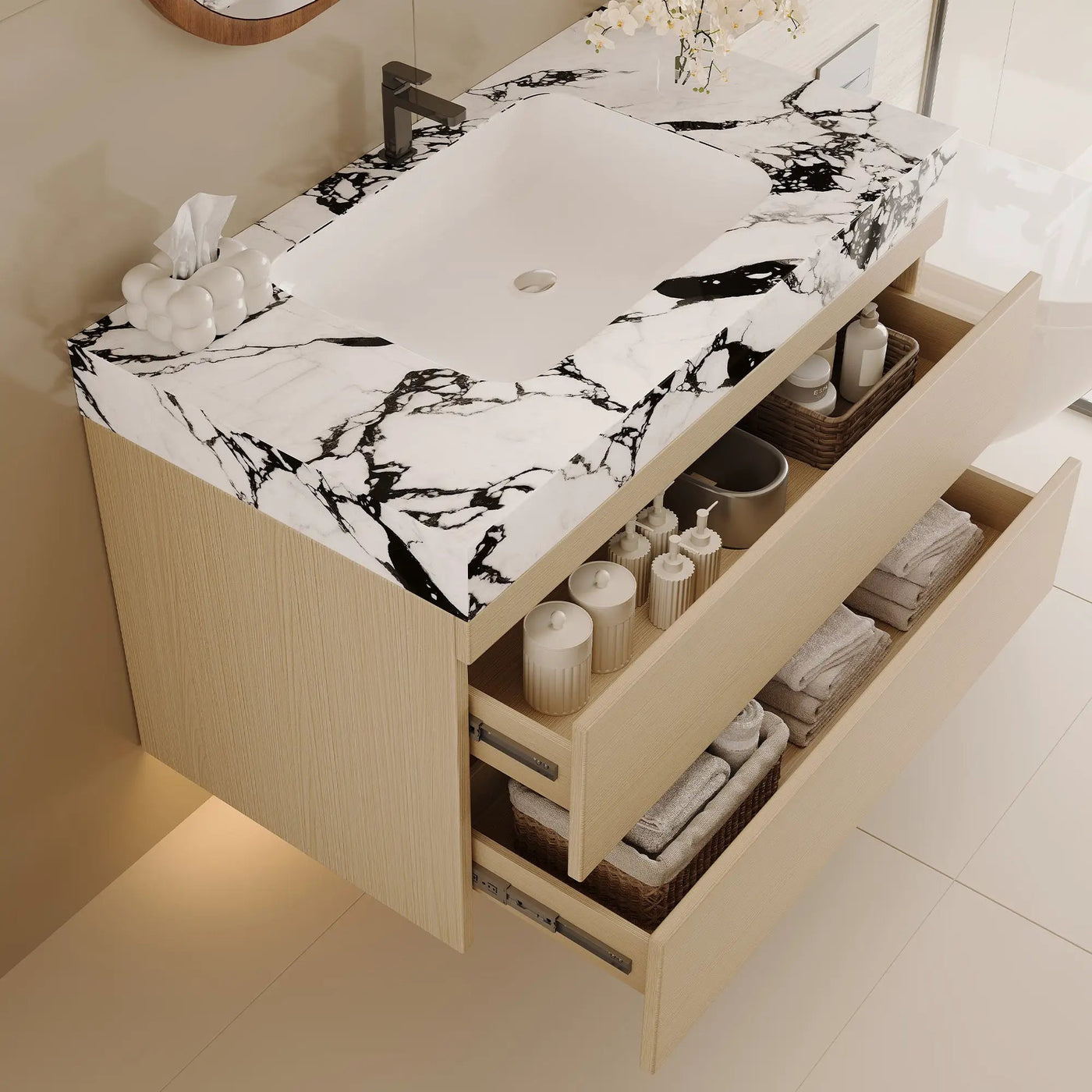 29.9" Modern Floating Bathroom Vanity by HouseOfZazla