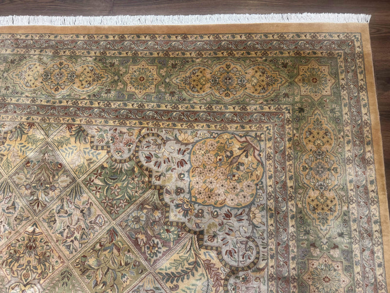 Pak Persian Rug 9x12, Diamond Panel Design, Fine 225 KPSI, Wool by Jewel Rugs