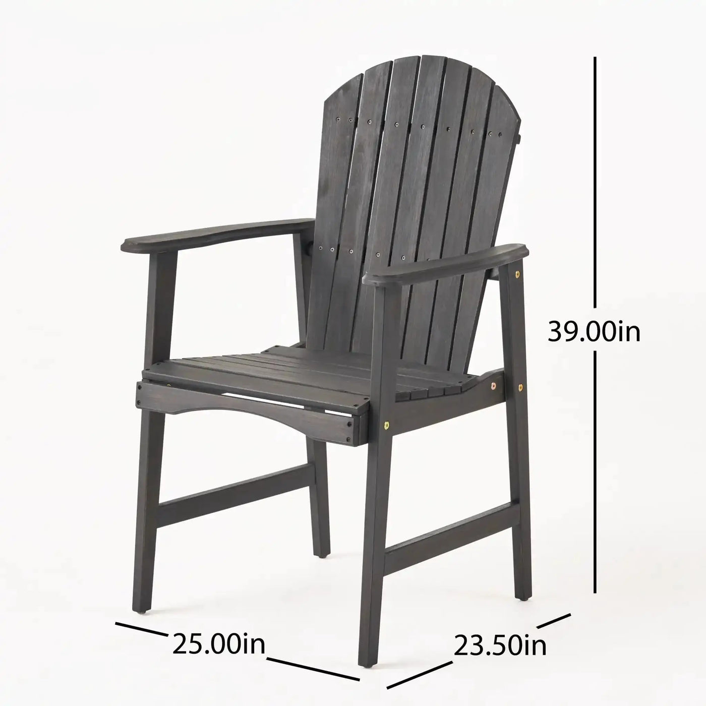 Outdoor Weather Resistant Acacia Wood Adirondack Dining Chairs (Set of 2) by HouseOfZazla