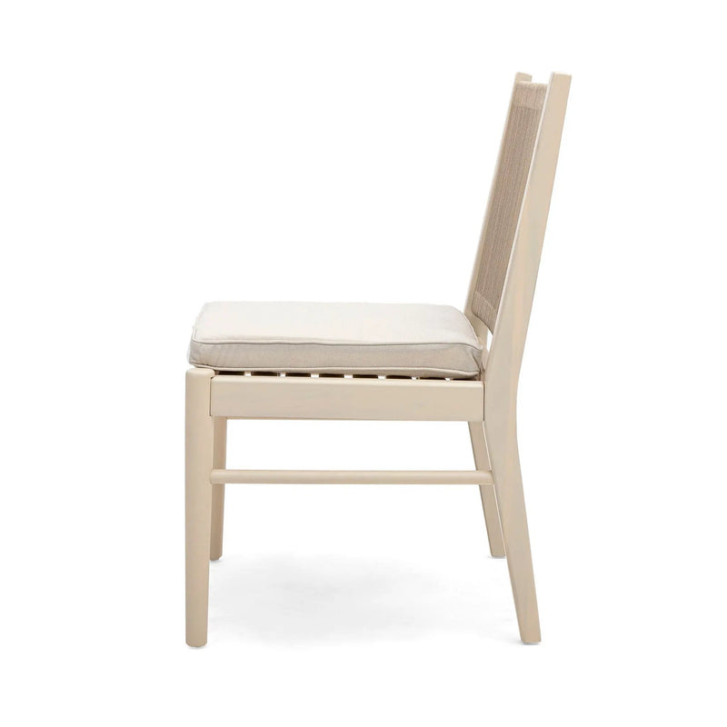 Cordoba - Dining Chair (Set of 2) With Acacia Wood Frame And Water Repellent Fabric - Beige / Yellow by HouseOfZazla