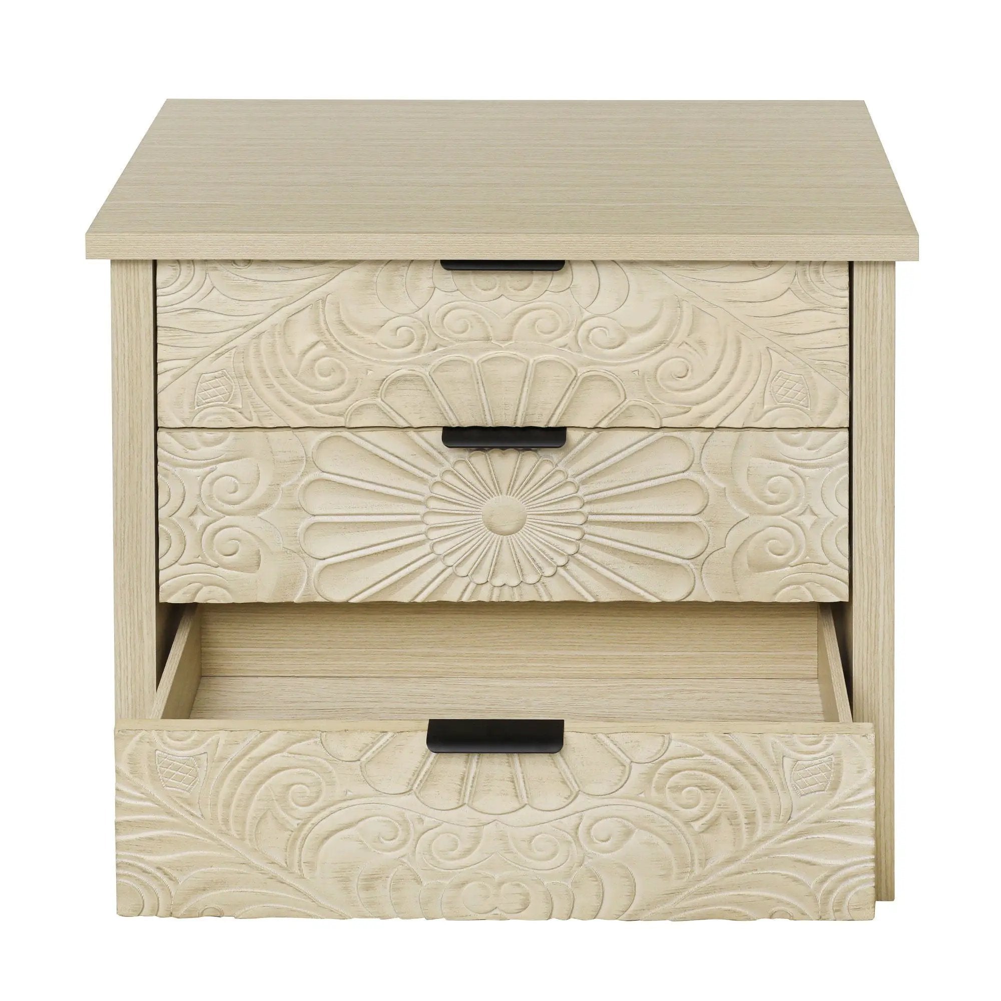 3 Drawer Cabinet - Natural Wood Finish by HouseOfZazla