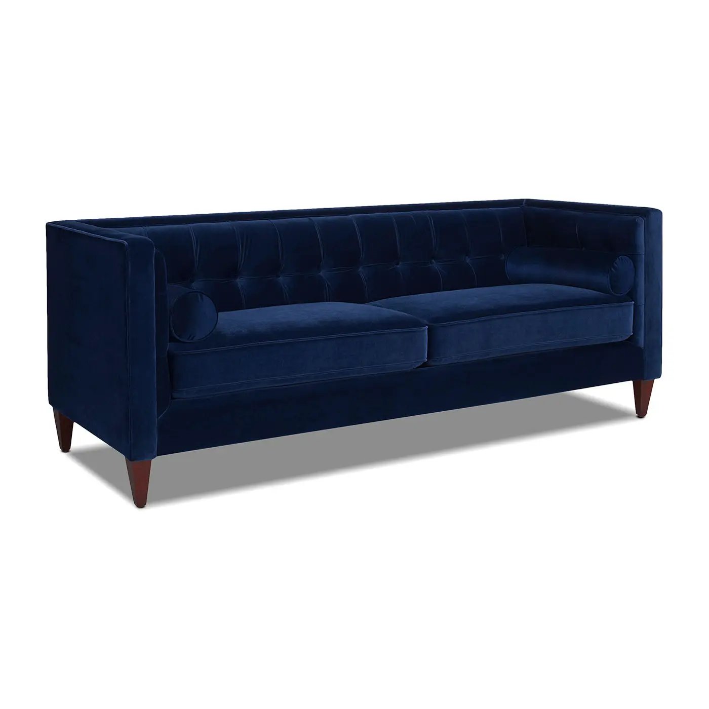 Jack - Modern Tuxedo Tufted Sofa - Navy Blue by HouseOfZazla