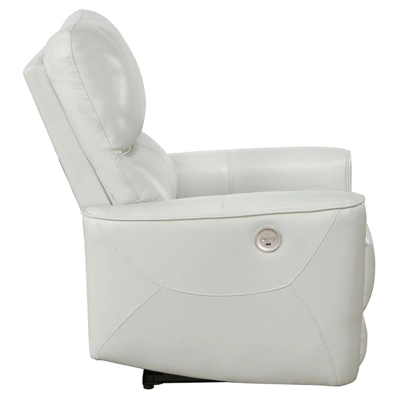 Dove Upholstered Power Recliner Chair With Smooth Power Recline And USB Charging - Gray by Unique Piece Furniture