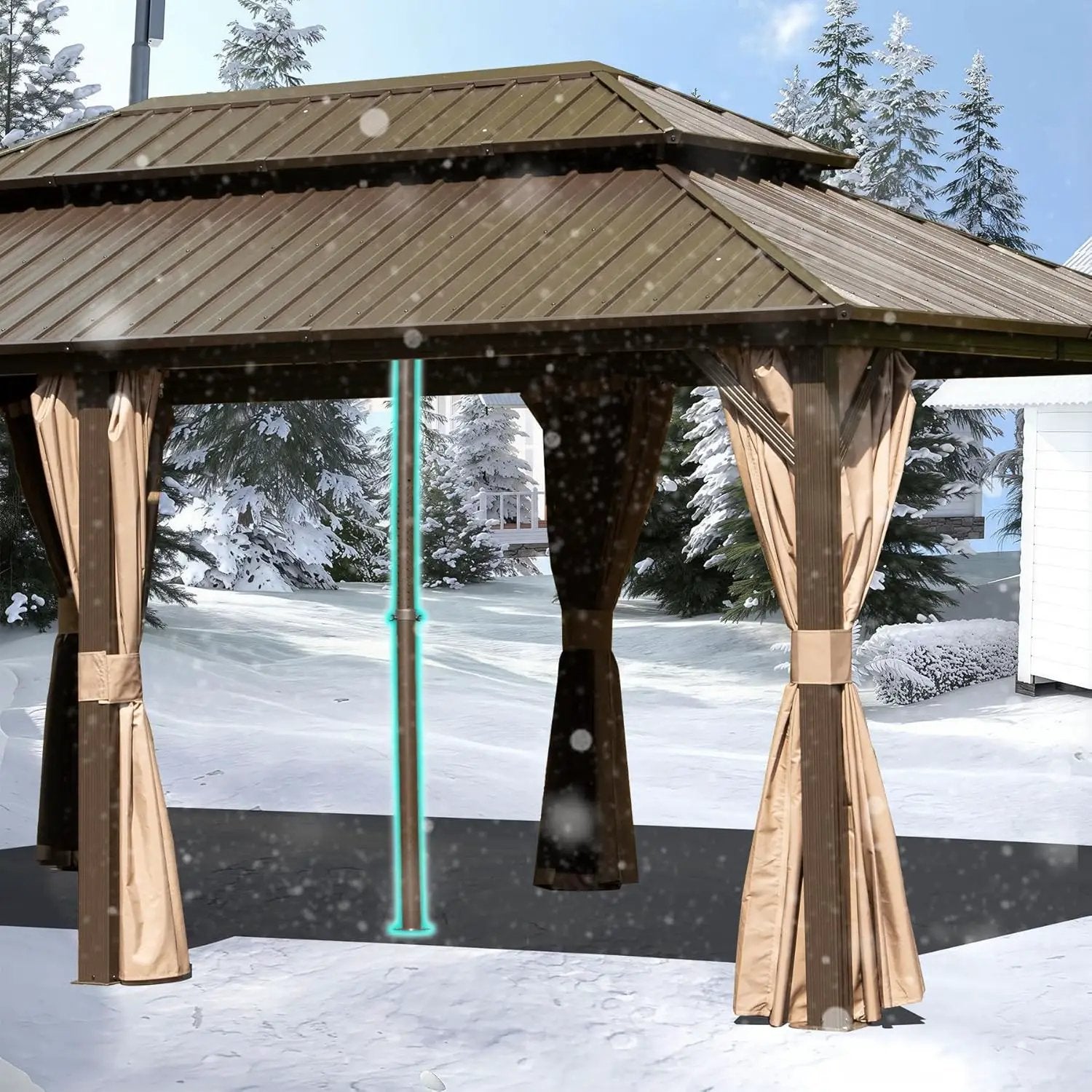 Universal Support Post for Gazebo Stability by HouseOfZazla