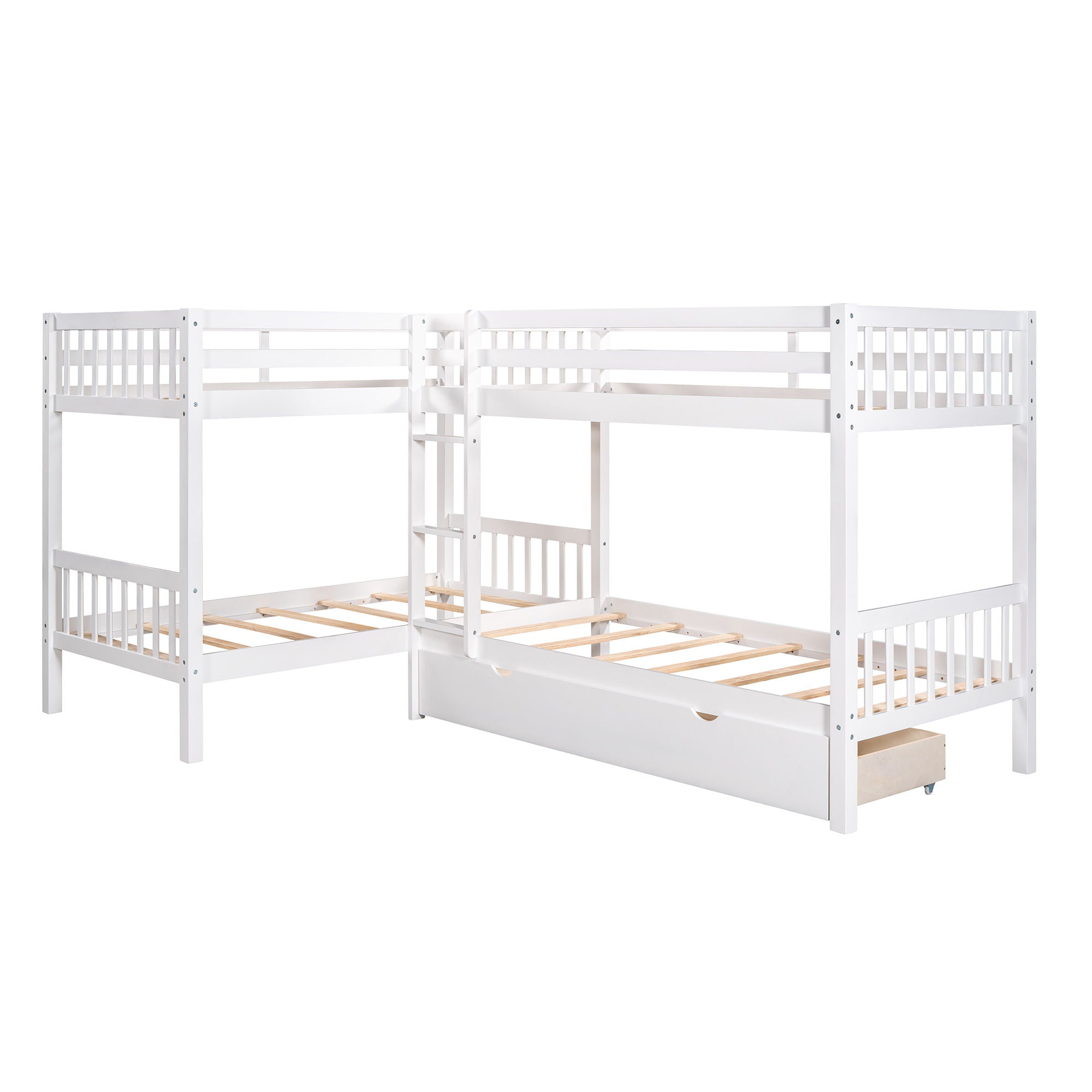 L Shaped Bunk Bed With Drawers by HouseOfZazla