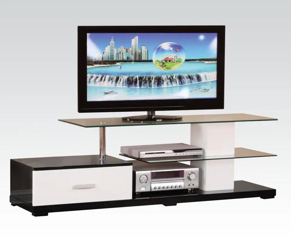 Ivana - TV Stand - White & Black by Unique Piece Furniture