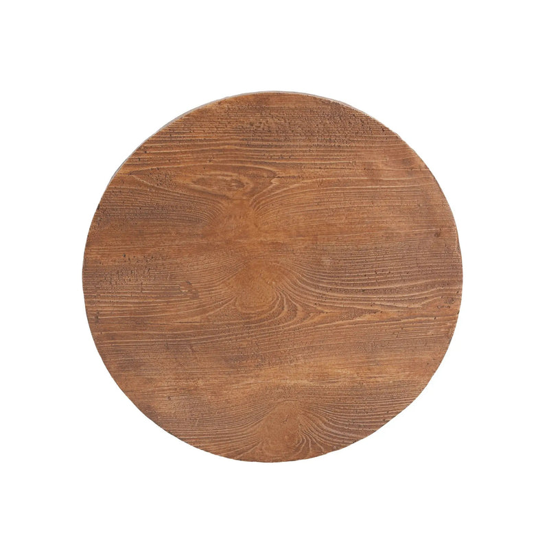 Iris Outdoor Patio Three-Legged Wood-Grain Side Table by HouseOfZazla
