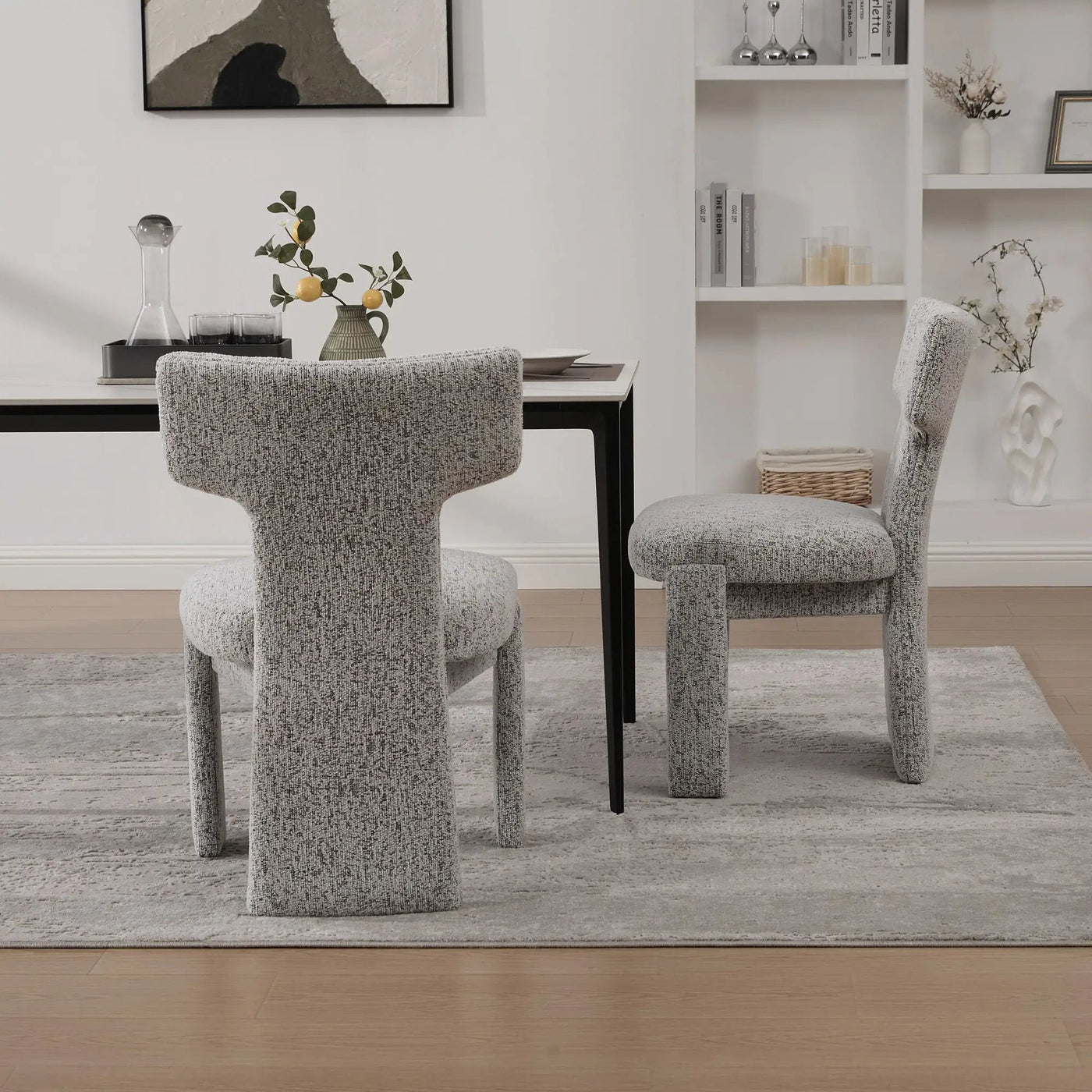 Armless Curved Back Accent Chairs by Unique Piece Furniture
