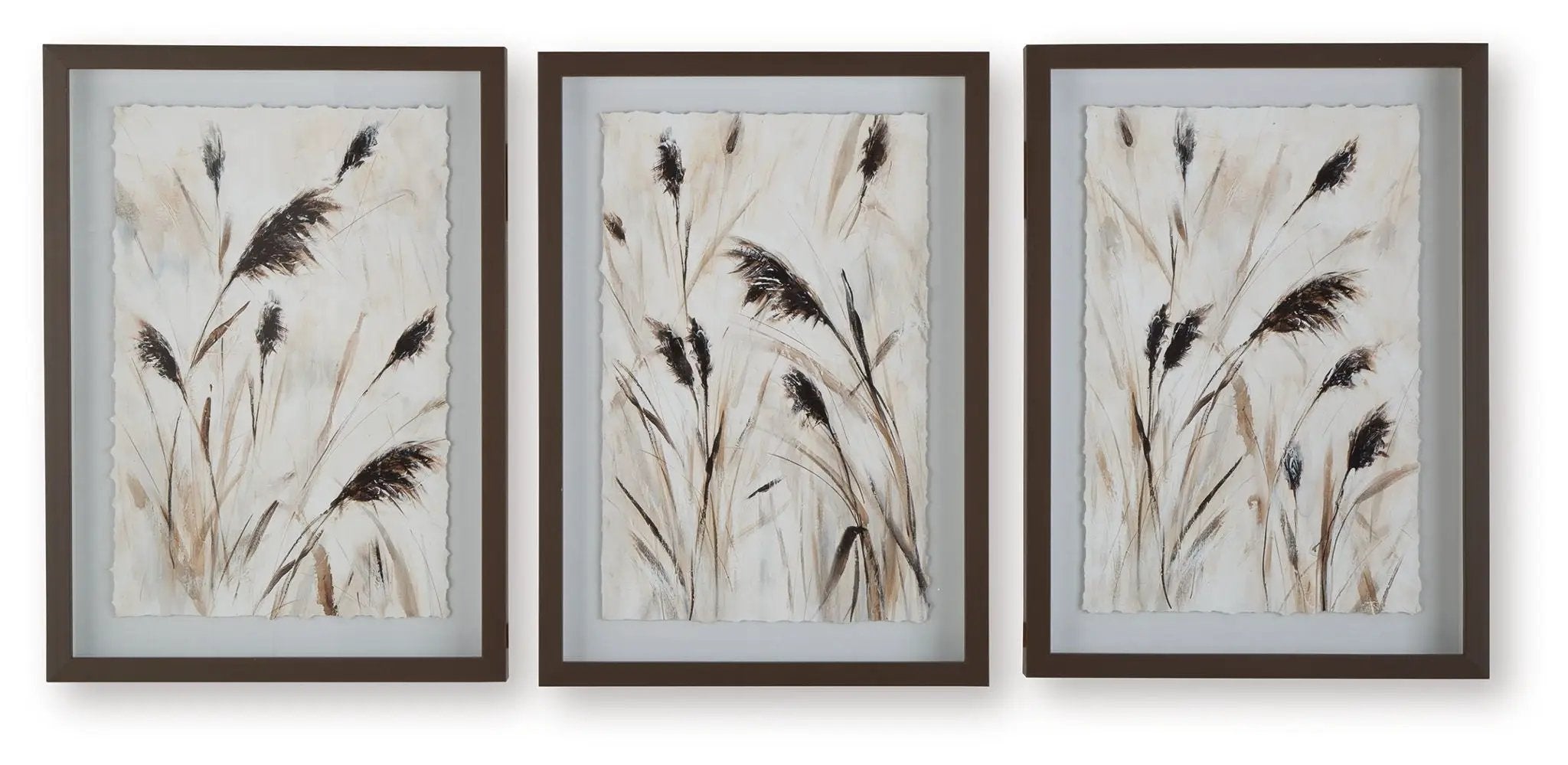 Honslow - Wall Art Set (Set of 3) - Brown / Black / White by Unique Piece Furniture
