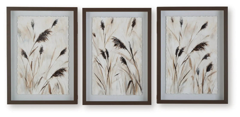 Honslow - Wall Art Set (Set of 3) - Brown / Black / White by Unique Piece Furniture