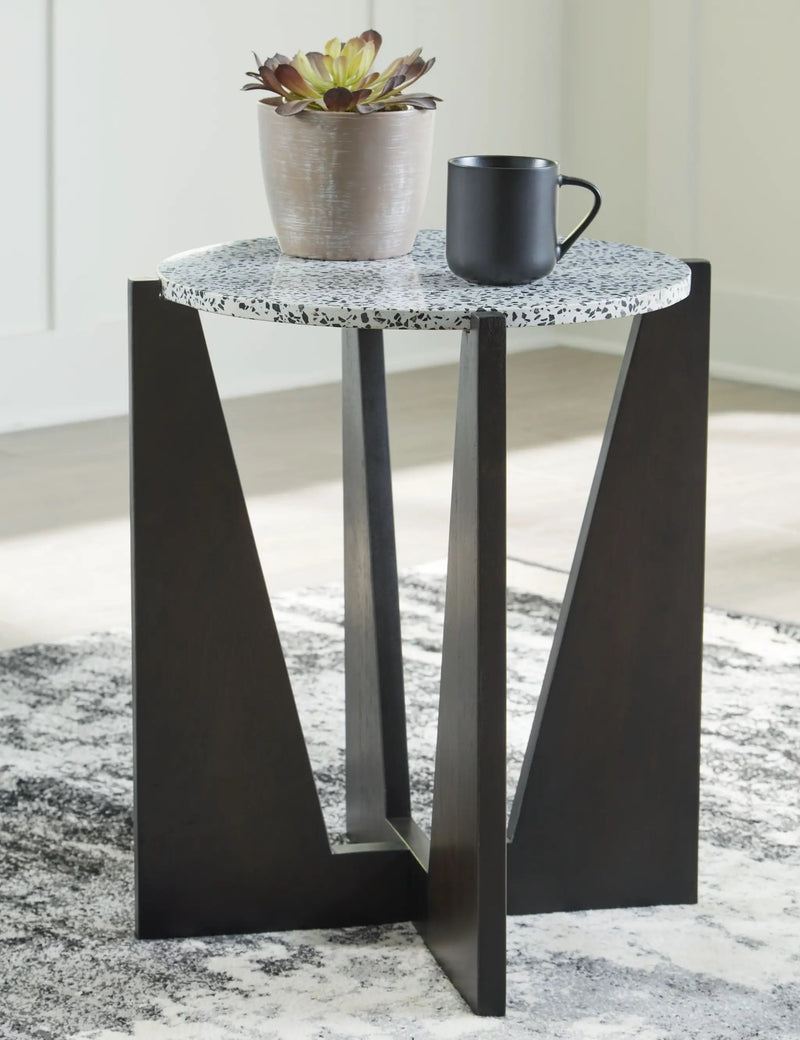 Tellrich - Accent Table - Black / White by Unique Piece Furniture