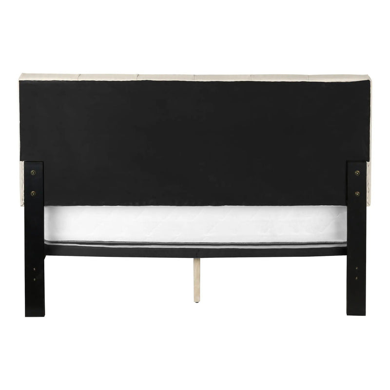 Queen Size Bed, Upholstered, Transitional - Beige by Unique Piece Furniture