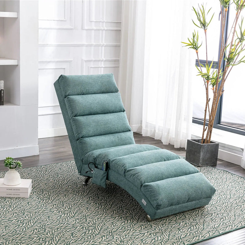 Massage Chaise Lounge Indoor With Remote Control, Ergonomic Electric Massage Lounger by Unique Piece Furniture