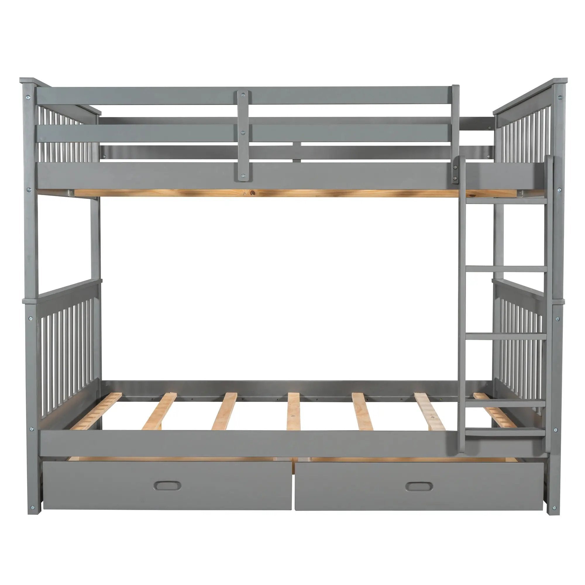 Bunk Bed With Ladders And 2 Storage Drawers by Unique Piece Furniture