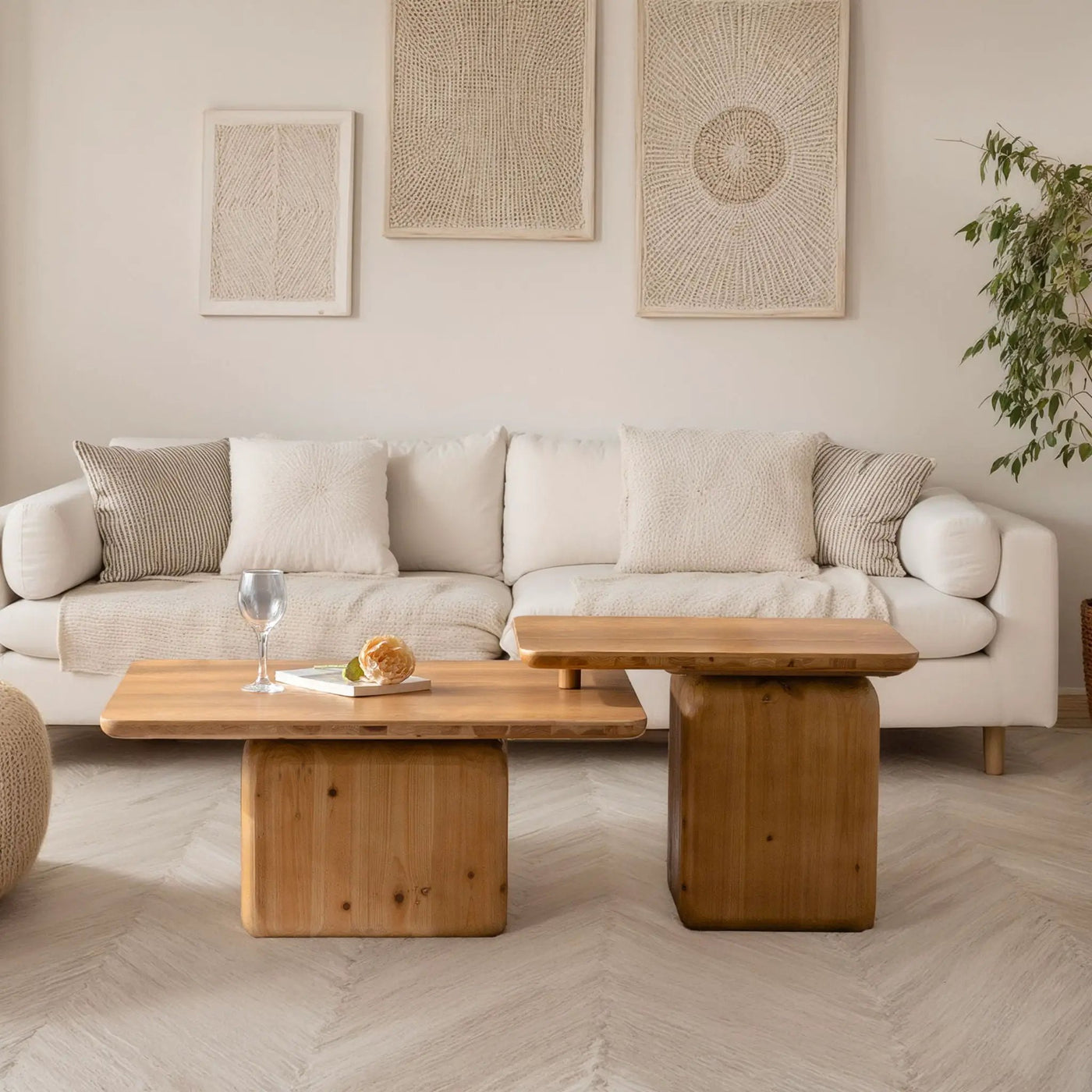Square Coffee Table Set (Set of 2) by HouseOfZazla