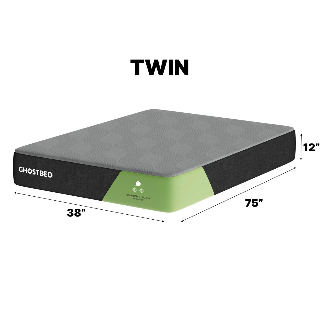Supreme - 12" Foam Mattress With Procore Technology And Cooling Cover by HouseOfZazla