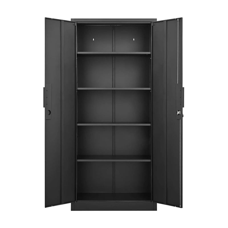 2 Door File Cabinet With Lock, 4 Adjustable Shelves, Heavy-Duty by HouseOfZazla