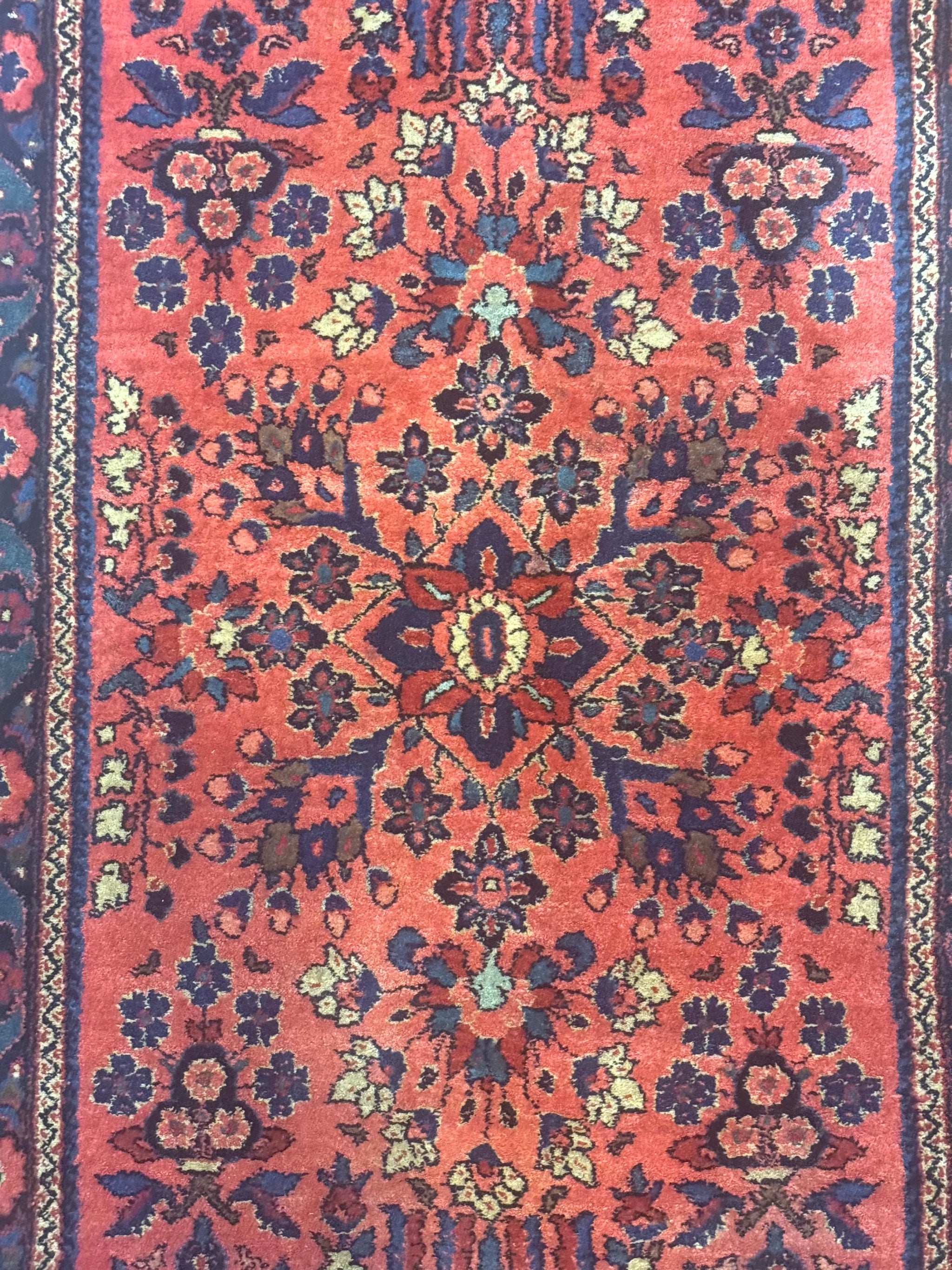 Antique Persian Sarouk Rug 2x4, Red, Fine 260 KPSI by Jewel Rugs
