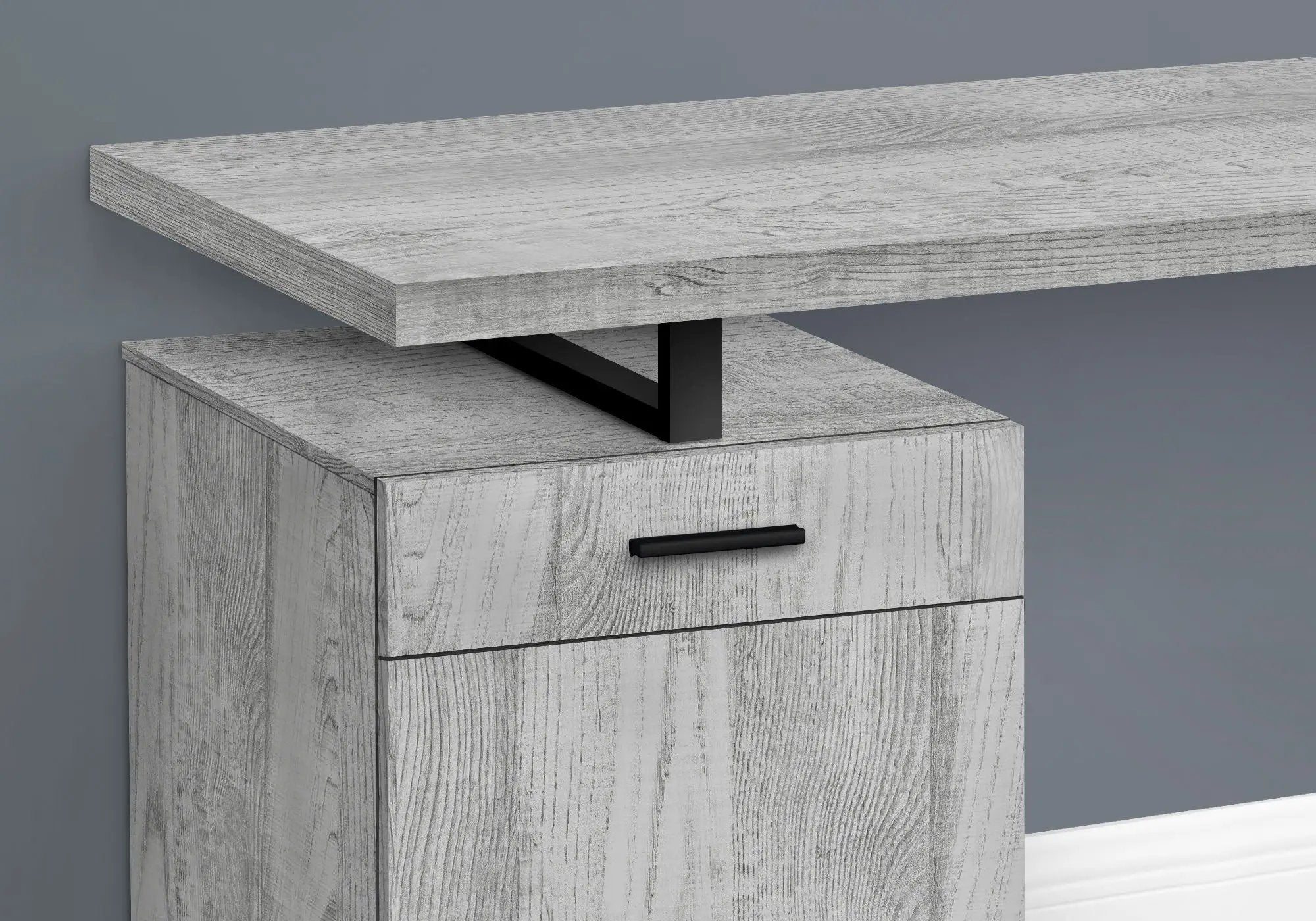 Computer Desk, Home Office, Laptop, Left, Right Set-Up, Storage Drawers, Work, Contemporary, Modern by Unique Piece Furniture