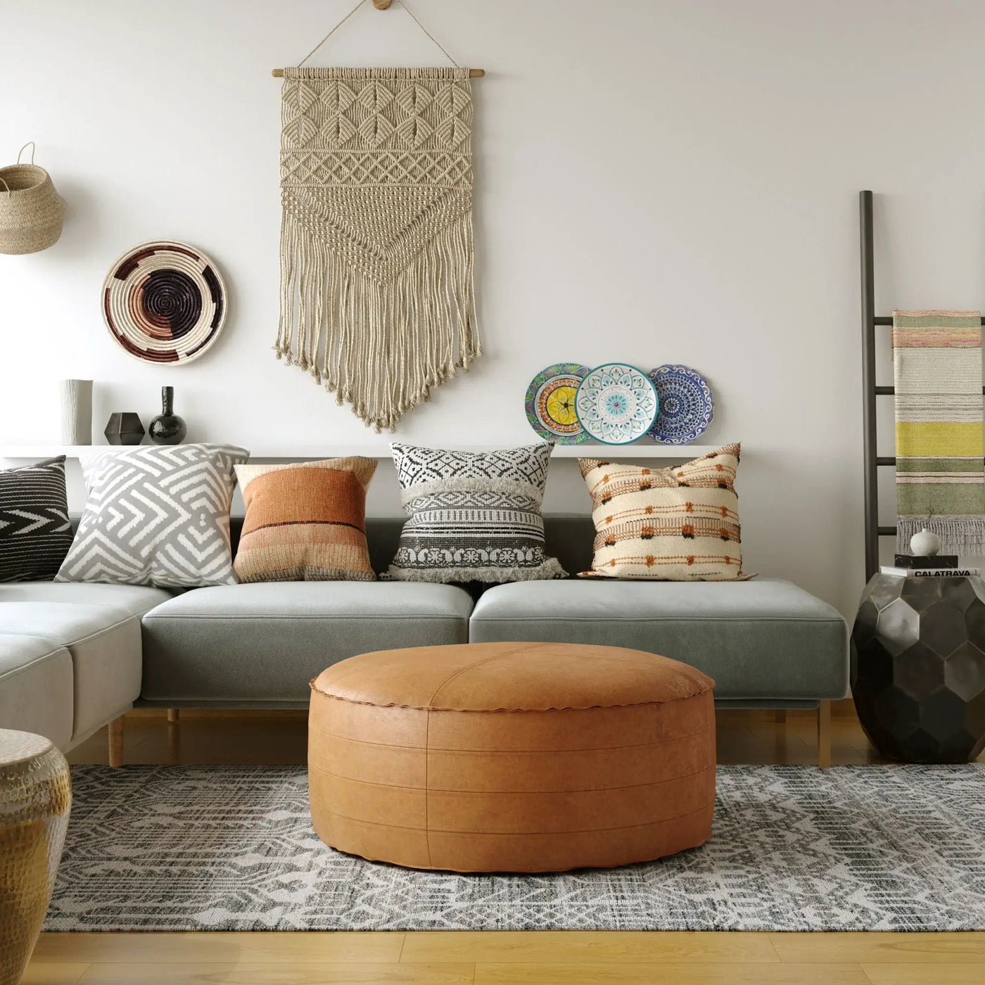 Brody - Round Pouf by Unique Piece Furniture