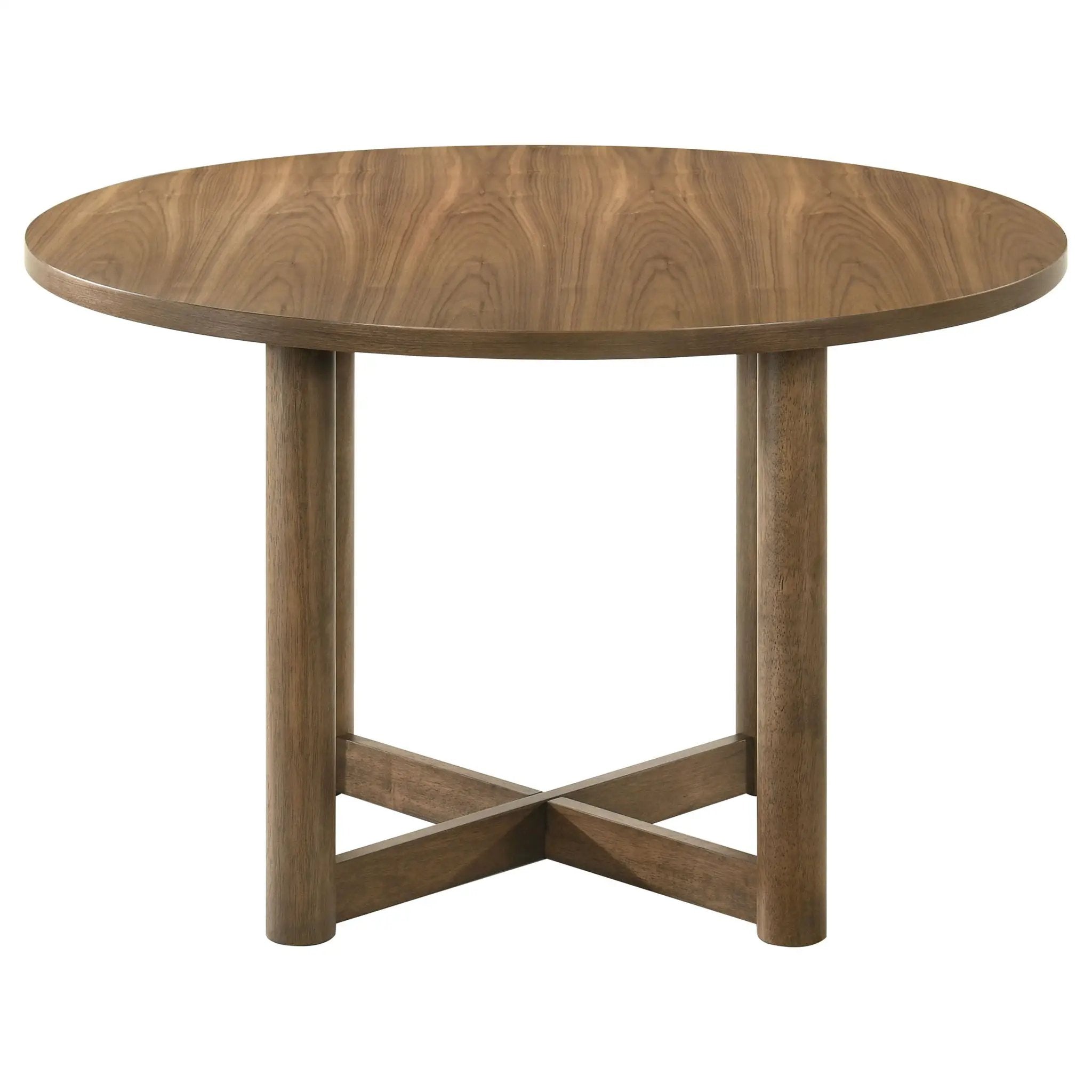 Crestmore 46-inch Round Wood Dining Table Walnut by Unique Piece Furniture