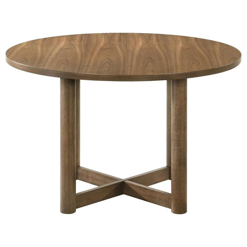 Crestmore 46-inch Round Wood Dining Table Walnut by Unique Piece Furniture