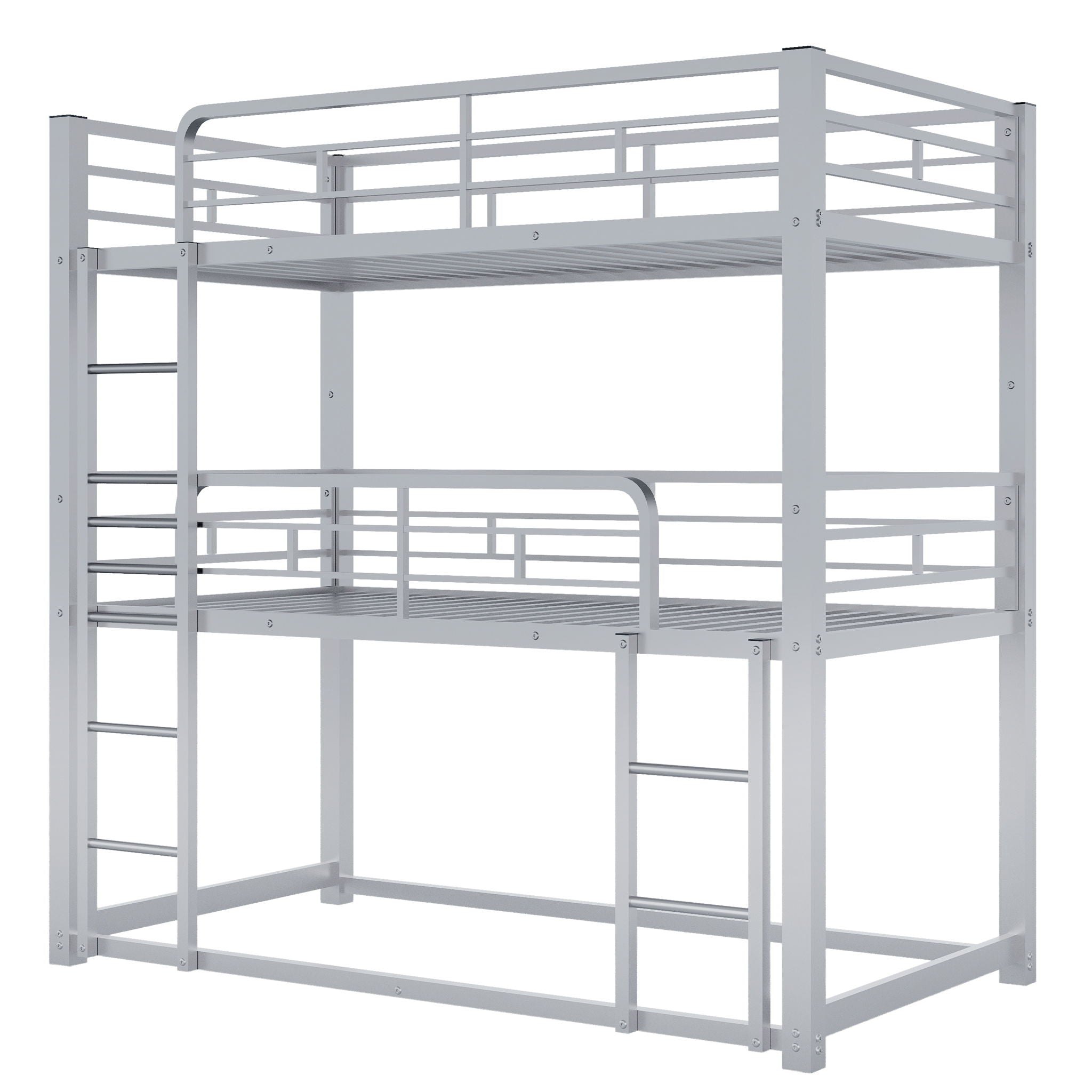 Triple Bunk Bed With Sturdy Construction And Space Saving Design by HouseOfZazla