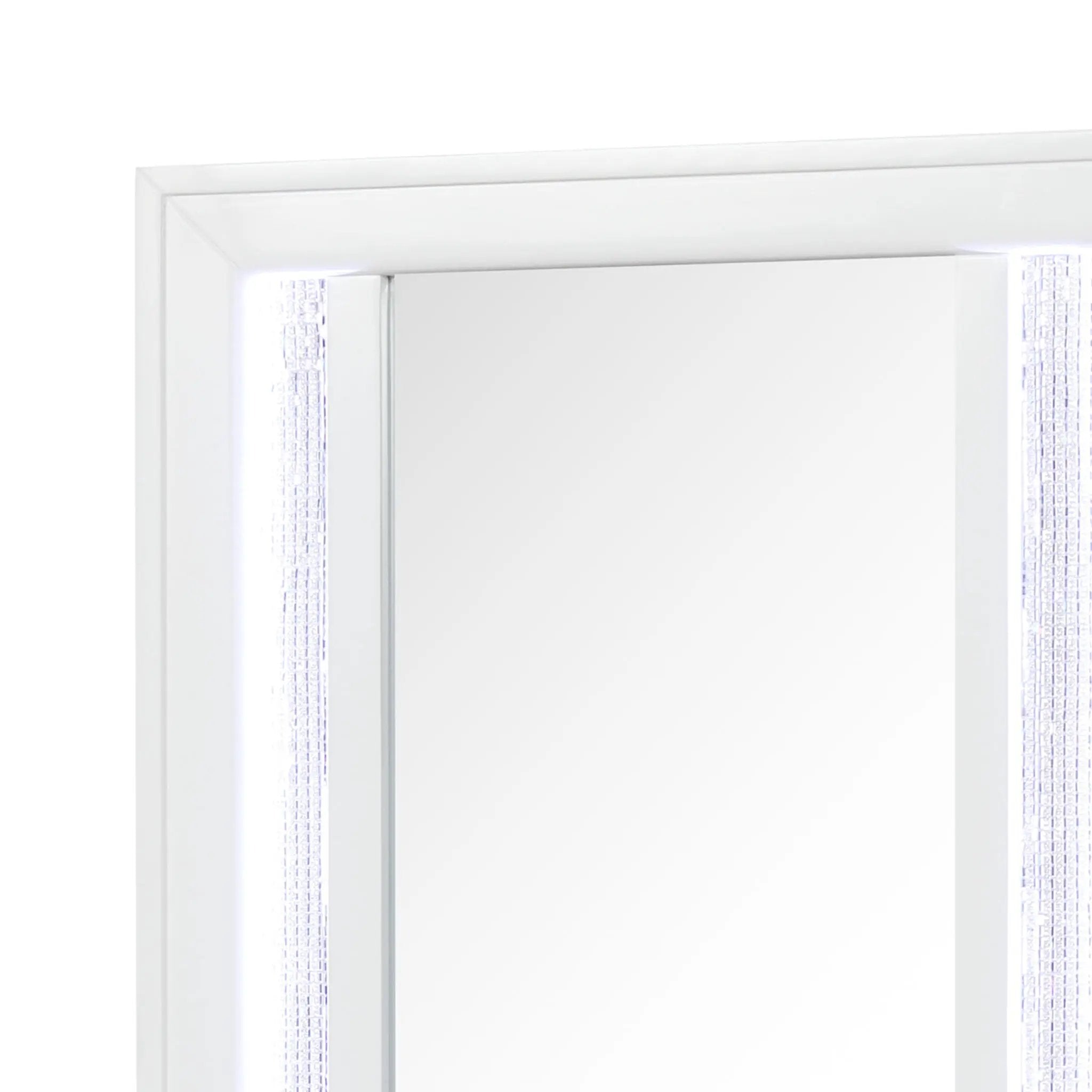 Abigale - Nightstand Top Mirror With LED Lighting (Only Mirror Top) - White by HouseOfZazla