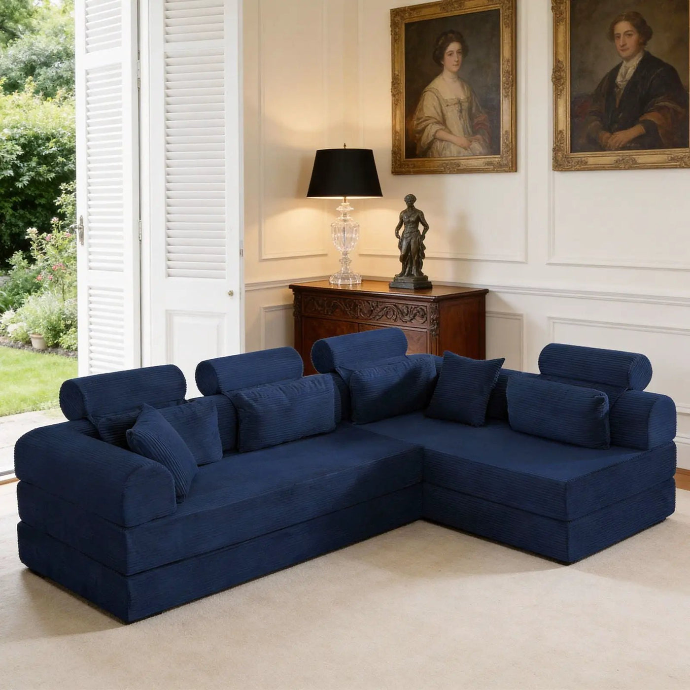 Modern L-Shape Modular Sectional Sofa, Compressed Design by HouseOfZazla